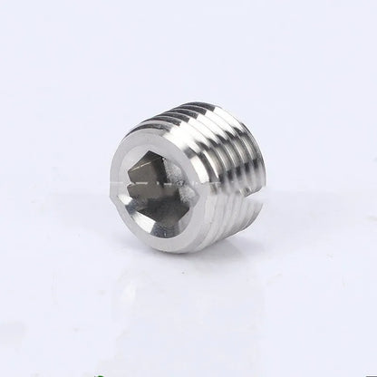 Stainless steel hexagonal pipe plug for 3/8 inch bulkhead fittings