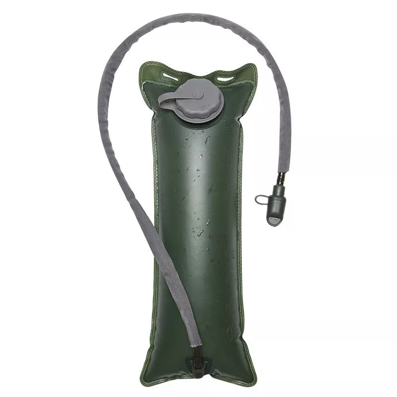 Portable TPU Water Bag in Army Green with plug-and-play hydration system