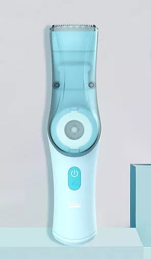 Automatic vacuum hair trimmer for babies with USB charging, blue and white options
