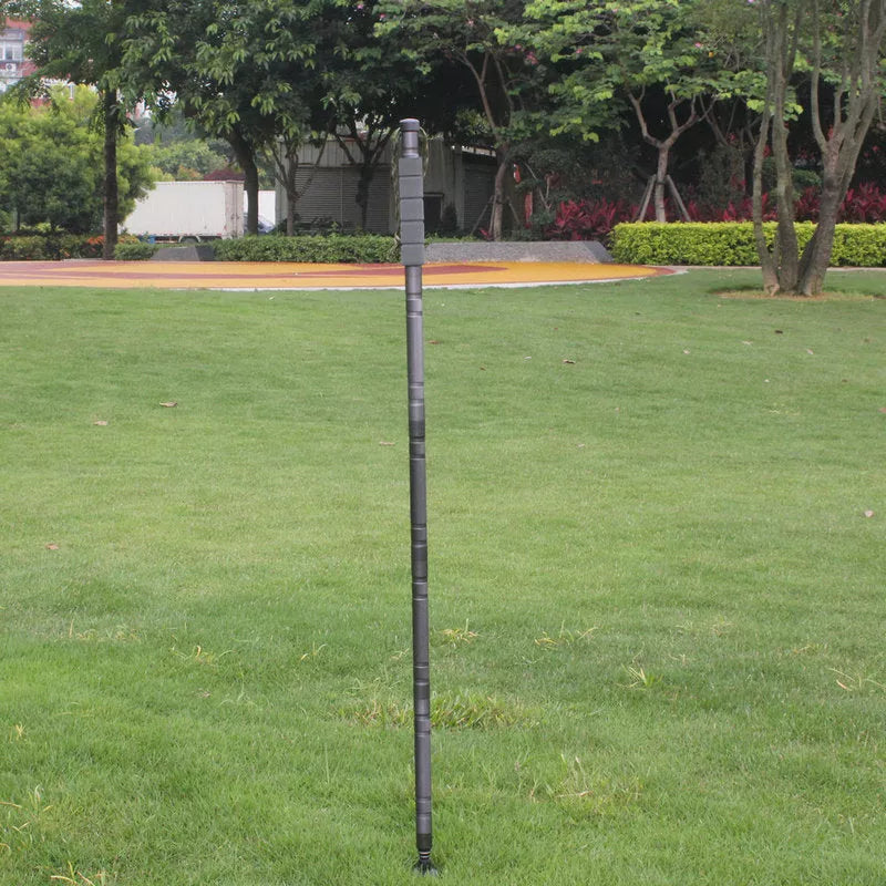 Aluminum alloy walking stick with integrated survival knife and tools for outdoor survival