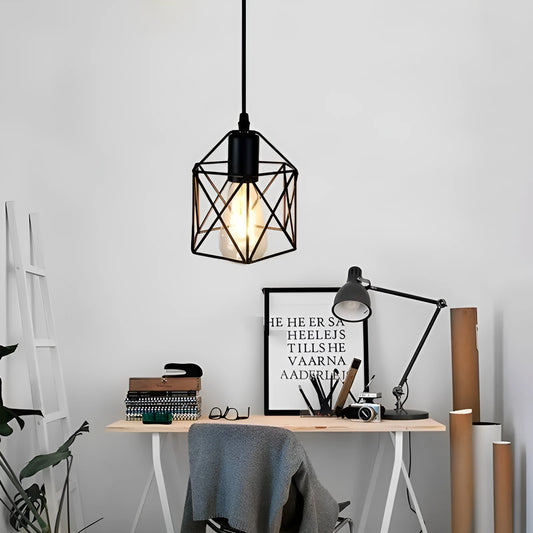 American country style decorative wall light with iron shade measuring 150mm wide by 140mm high
