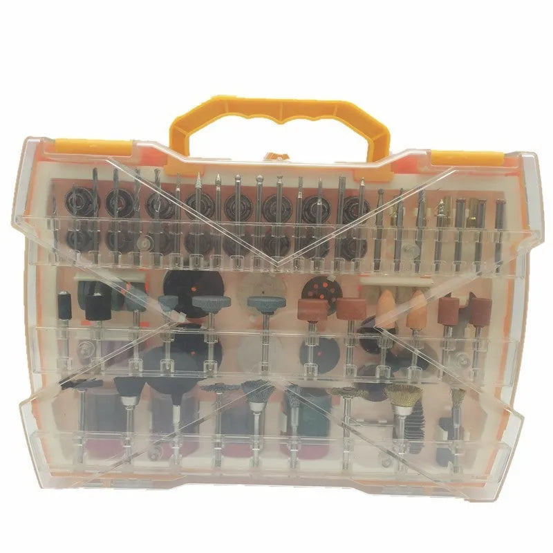 302-piece electric grinding accessory set in a 25 x 18 x 5.5 cm box compatible with Dremel rotary tools