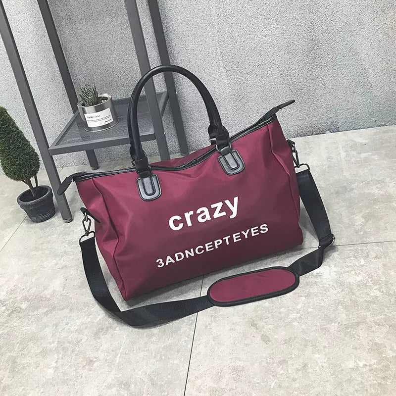 Large-capacity fitness sports bag with adjustable shoulder strap in various colors