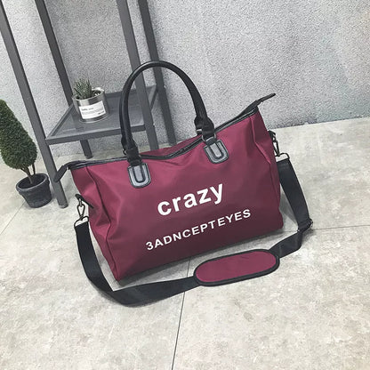 Large-capacity fitness sports bag with adjustable shoulder strap in various colors