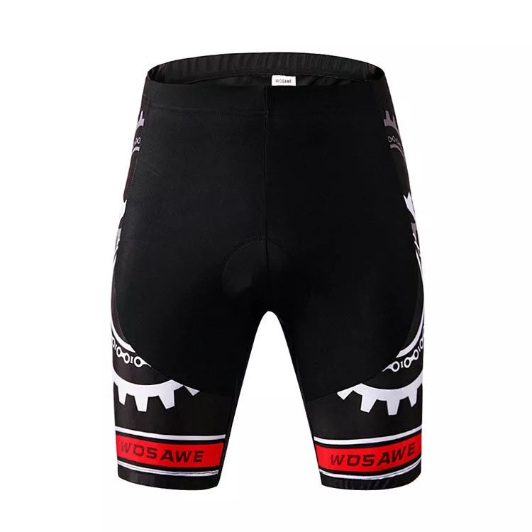 WOSAWE Gear-Cycling Shorts in black and red for men and women, sizes S to XXL