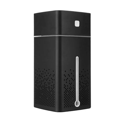 Black and white home office desktop humidifier measuring 103x103x218mm with 1000ml capacity and USB interface