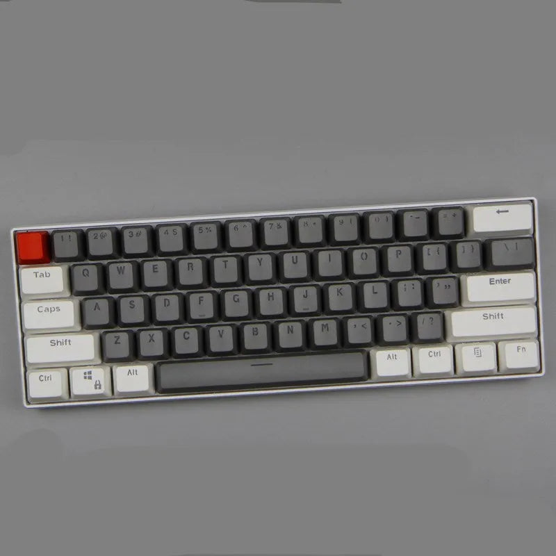 PBT transparent keycap set with matte texture and OEM height for RK61, GANSS ALT61, GH60 and I610T keyboards