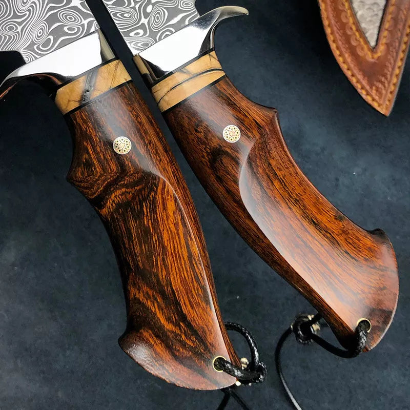 Folding Forging Outdoor Self-defense Knife with 440C steel blade and ergonomic handle