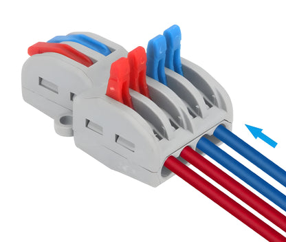SPL quick wire connector for 0.08-4.0mm² electrical wires with fire-insulating shell.