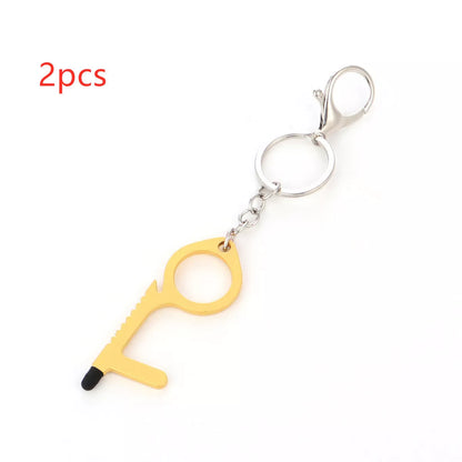 Alloy protective door opener keychain in various colors