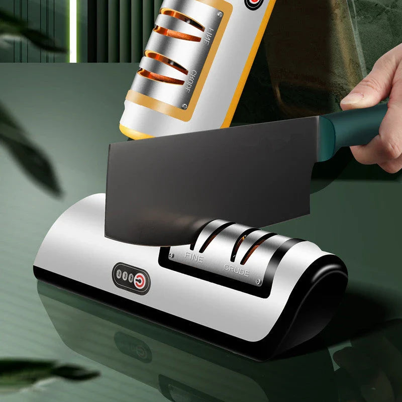 Electric Knife Sharpener - USB Rechargeable for Quick, Easy Blade Honing