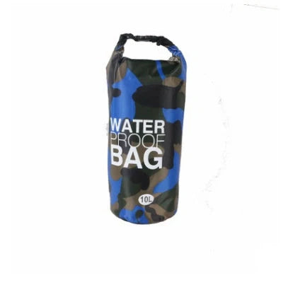 Camouflage waterproof bucket bag in various sizes for outdoor activities