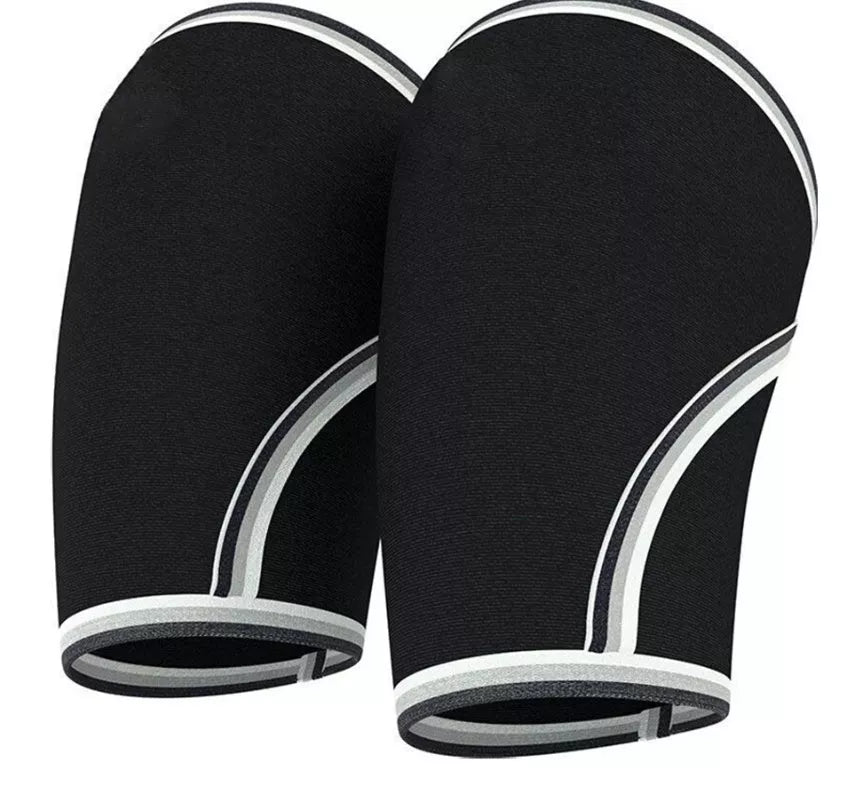7mm thicken compression leg sleeve sports knee pads in black