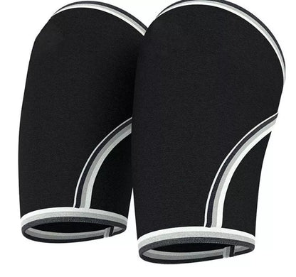 7mm thicken compression leg sleeve sports knee pads in black