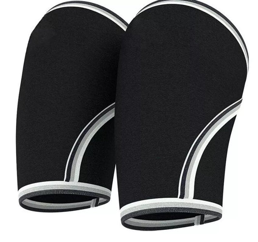 7mm thicken compression leg sleeve sports knee pads in black