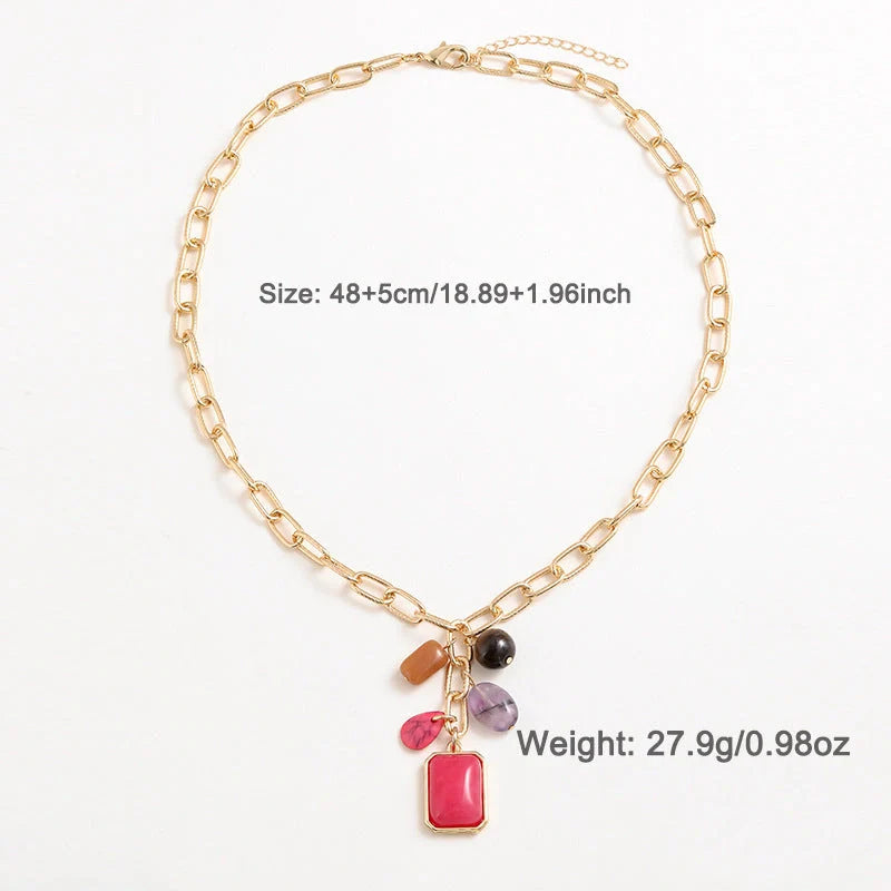 Stylish pendant necklace with geometric design and irregular elements, perfect accessory for fashion-forward women