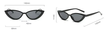 Cat eye sunglasses in various colors with UV protection and lightweight PC frame
