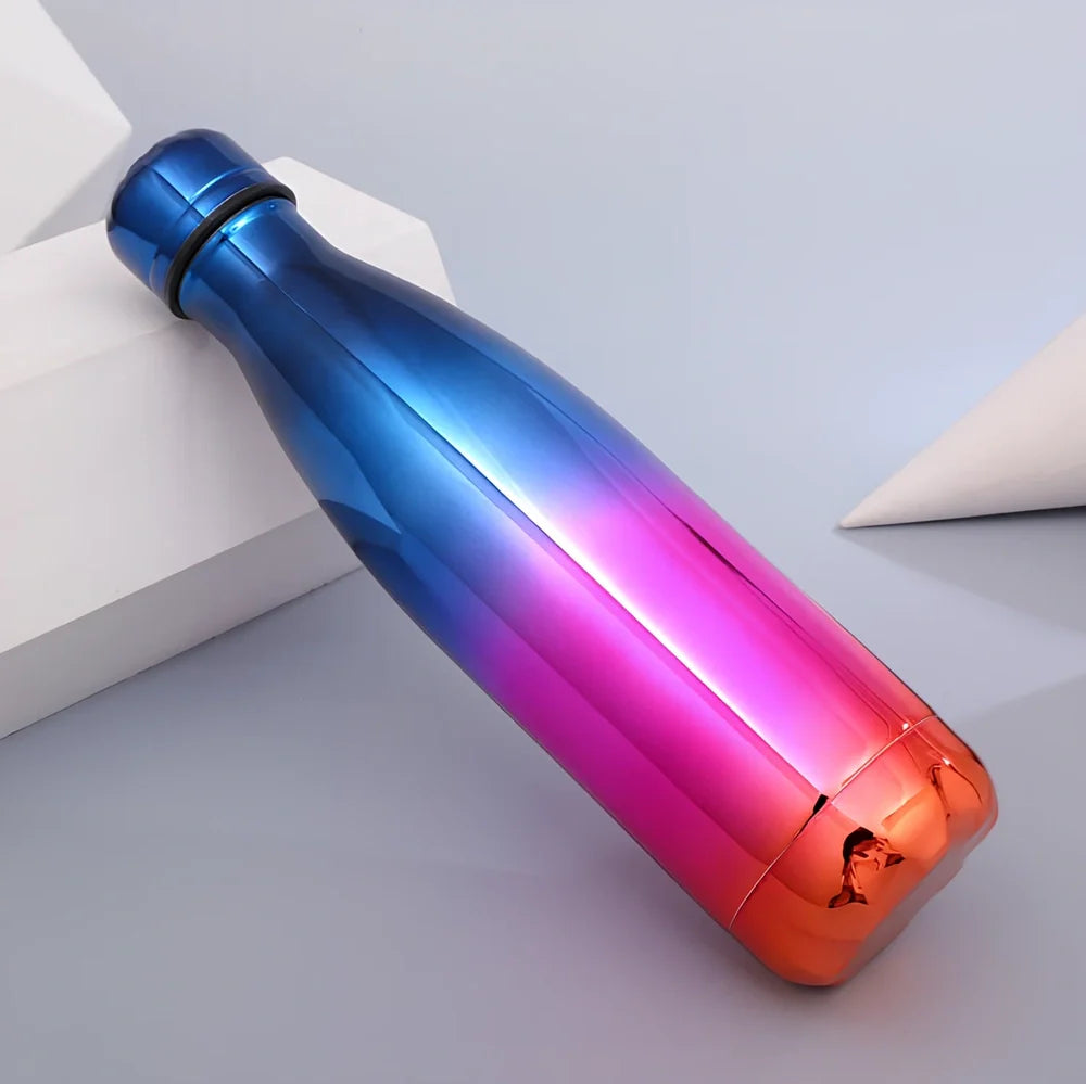 Stainless steel thermal water bottle with 500ml capacity and vacuum insulation technology
