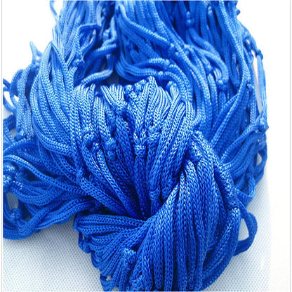 Bold Nylon Rope Mesh Hammock in green or blue, perfect for indoor and outdoor relaxation