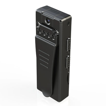 Black 1080p HD DV camera with a rotating lens on a stand.