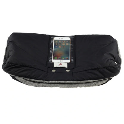 Baby stroller warm gloves with cell phone pocket in various colors