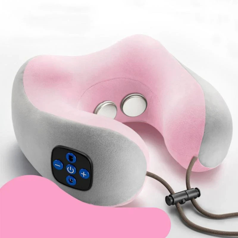 Ergonomic massage pillow with versatile massage modes for neck and shoulder relief