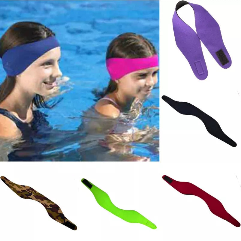 Rubber swimming headband in various colors for secure hair management during swimming