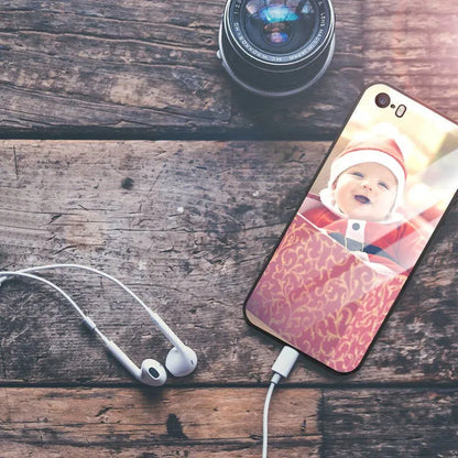 iPhone case with raised bumper edge protecting camera and screen, precision cut-outs for ports