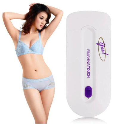 Cordless electric hair remover for smooth, hair-free skin on face, legs, and other areas