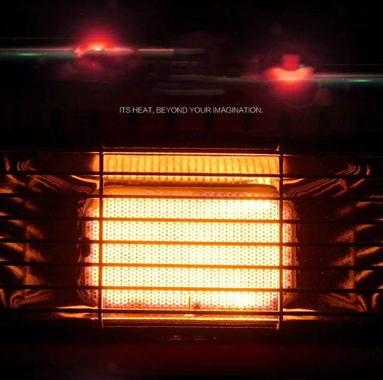 Multifunctional tent heater and roasting stove with dual gas capability for outdoor adventures