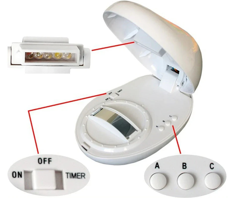 Colorful rainbow projection lamp with ABS plastic construction, offering soothing lighting effects for home decor