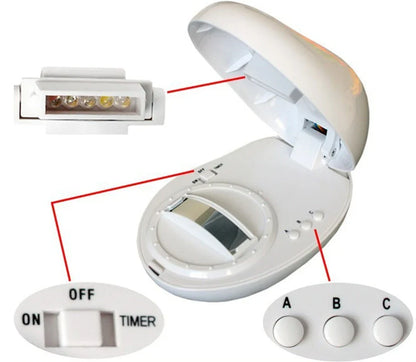 Colorful rainbow projection lamp with ABS plastic construction, offering soothing lighting effects for home decor