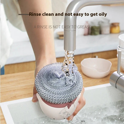 Automatic liquid filling dishwashing brush with ergonomic handle in cute chicken design