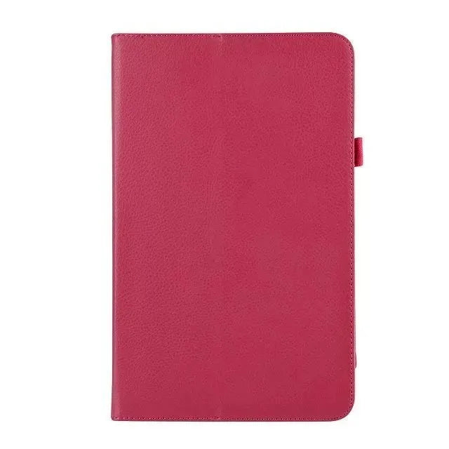 Litchi pattern imitation leather phone case in assorted colours including white, pink, red, and black.
