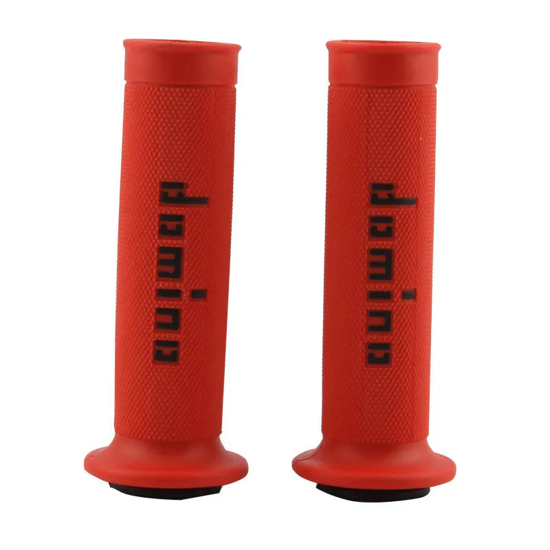 Motorcycle handle gel grips in various colours showing 22mm and 24mm inner diameter options