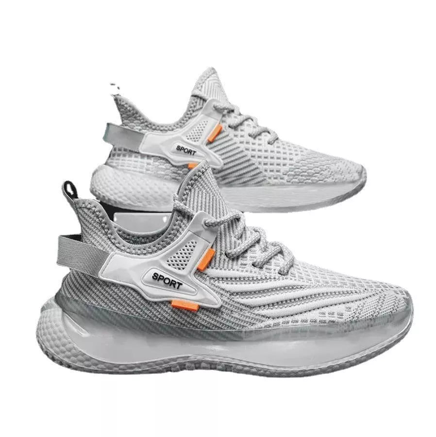 Men's Casual Woven Mesh Sneaker in various colors, showcasing breathable design and comfortable fit