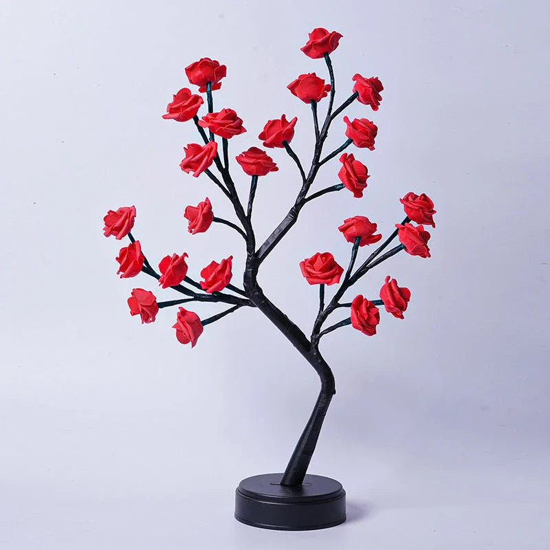 Elegant USB Rose Lamp with mesmerizing 3D floral design and variety of vibrant color options for romantic desk lighting