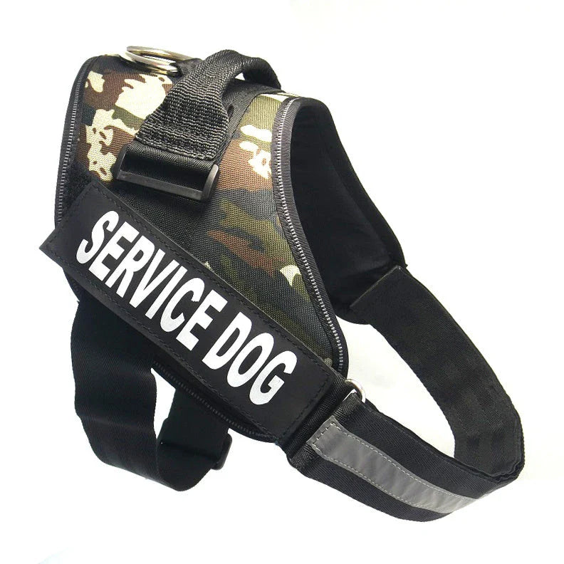 Durable nylon dog chest harness in a variety of sizes and colors for dogs of all shapes and sizes