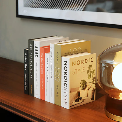 Simulation book ornament 27x18x6cm cardboard decorative prop with text design