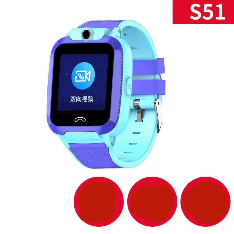 Children's smartwatch with 1.44-inch screen, silica gel band, and GPS for video calls