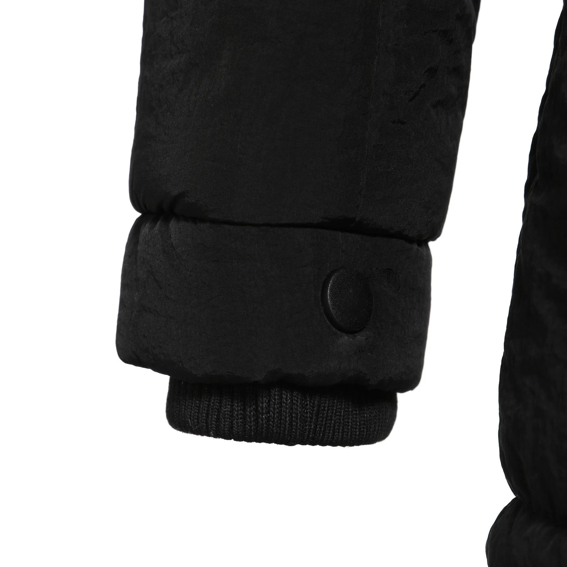 Stylish padded cotton clothing with leather accents in a variety of colors and sizes