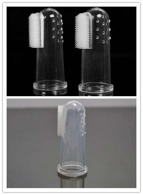 Premium Finger Toothbrush for Pets made of durable silicone for gentle and effective dental cleaning