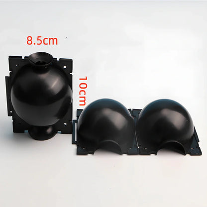 Black PP plastic plant rooting machine box for tree grafting, S size 10cm x 10cm with sealed lid for humidity control