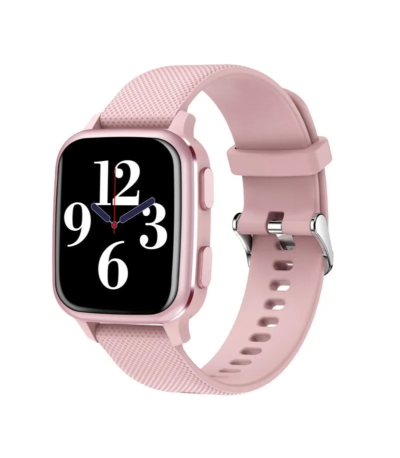 Smart bracelet in black with aluminium alloy case, showing heart rate monitor and Bluetooth calling features