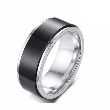 Stylish titanium steel hip hop ring in various colors and sizes