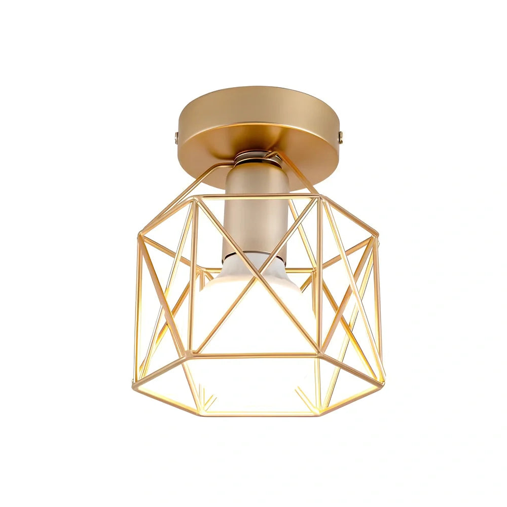 Postmodern ceiling lamp with special shade design in iron construction for corridor and balcony lighting