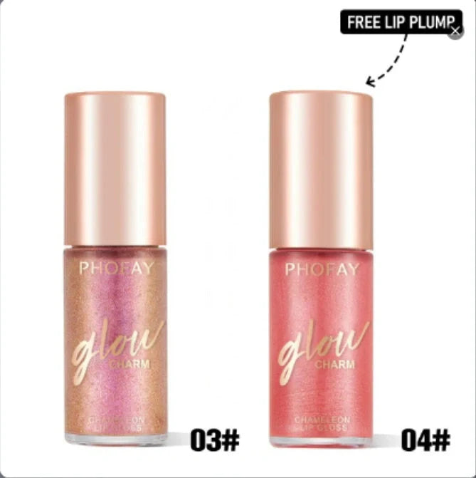 PHOFAY Shimmer Lip Gloss with moisturizing benefits and sparkling finish