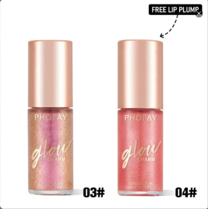 PHOFAY Shimmer Lip Gloss with moisturizing benefits and sparkling finish