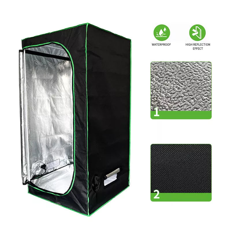 600D Plant Growing Greenhouse Tent with green edging, dimensions 80X80X160CM