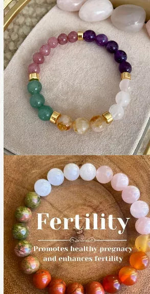 Peach Blossom Natural Stone Bracelet for women with mixed materials and unique stones